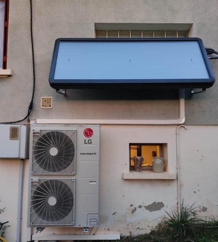 Chauffe-eau solaire avec capteur en façade