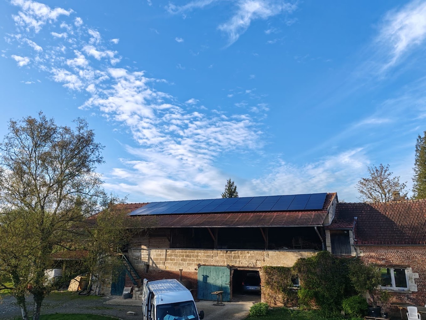 Installation photovoltaïque sur une ferme
